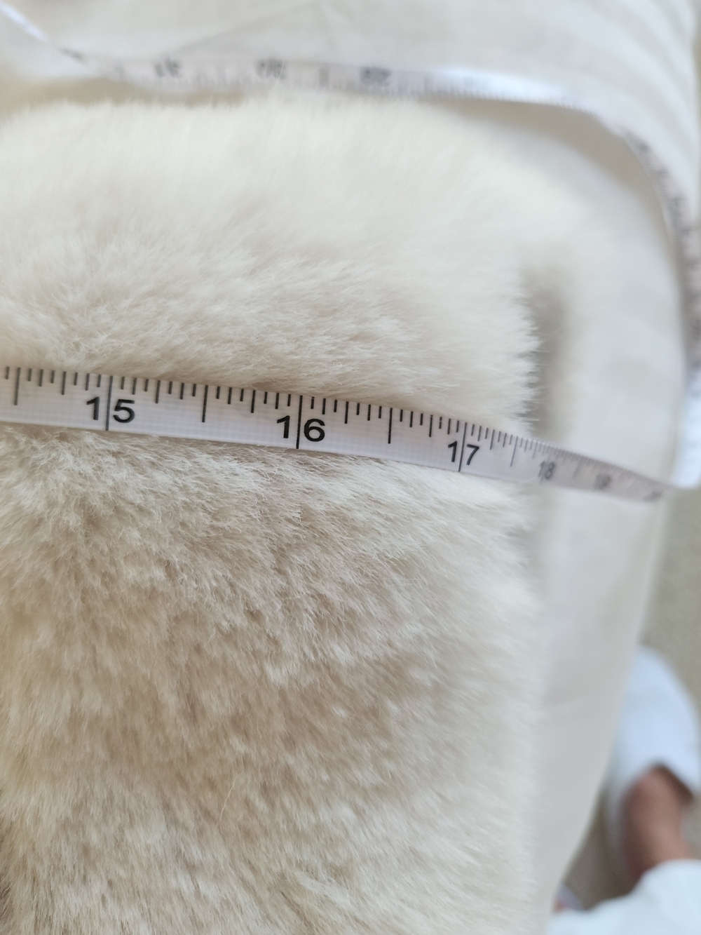 Michael Kors Cream Hooded Faux Fur Vest with Gold Chain Detail - Picture 9 of 10